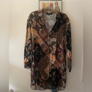 🍂Carrie Bradshaw style button down shirt dress